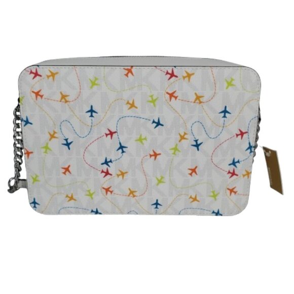 Michael Kors Jet Set Airplane Print Crossbody Bag - Picture 2 of 3